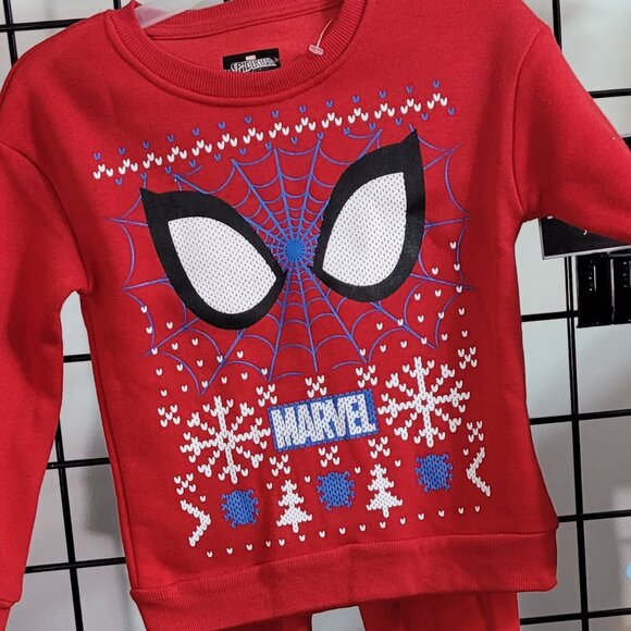 Marvel Spiderman Kids Holiday Pajama Set - Red (Size 4) - Picture 6 of 8